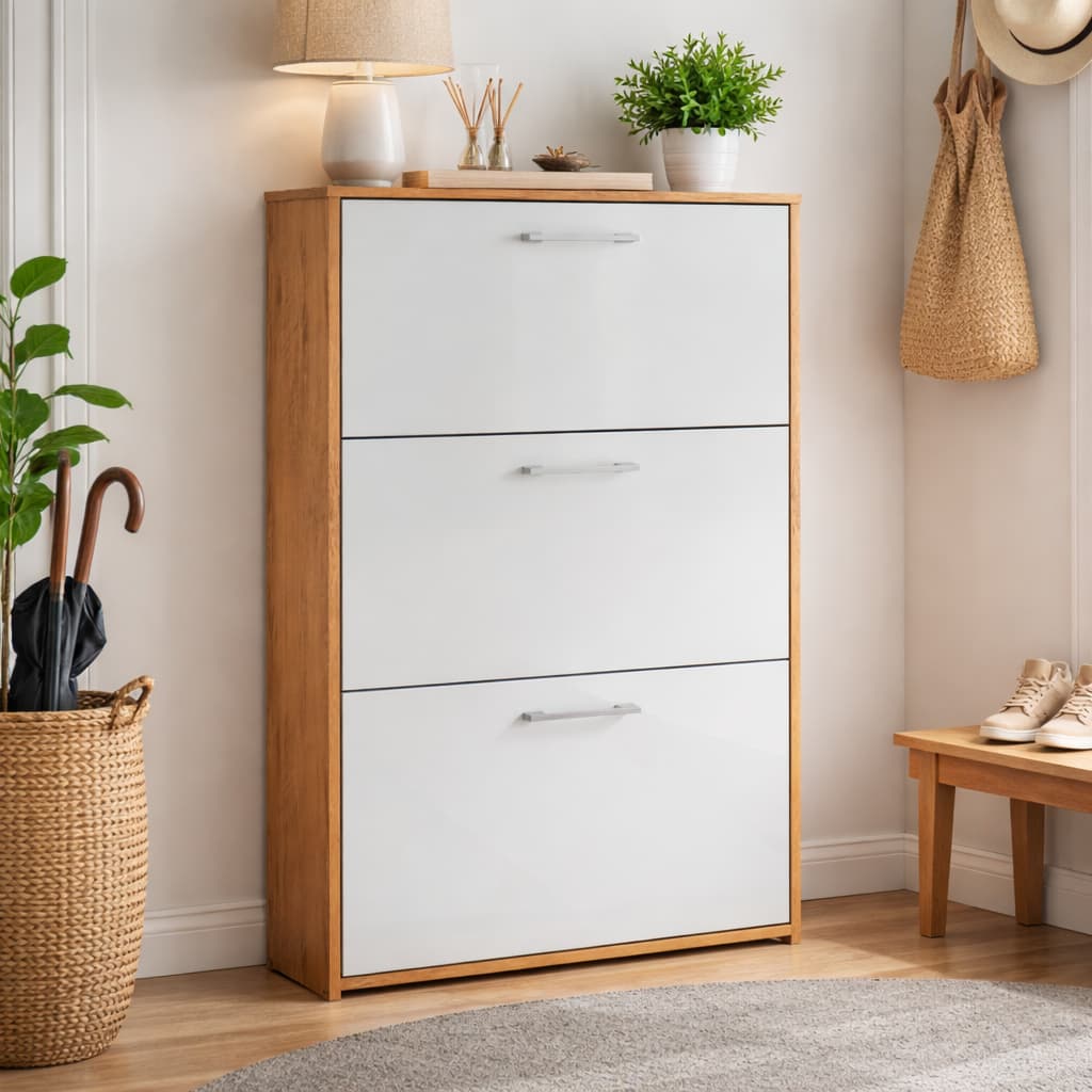 Sapateira Organizadora com Portas Armário Multiuso para Quarto Sala Estante Hall de Entrada Sapato