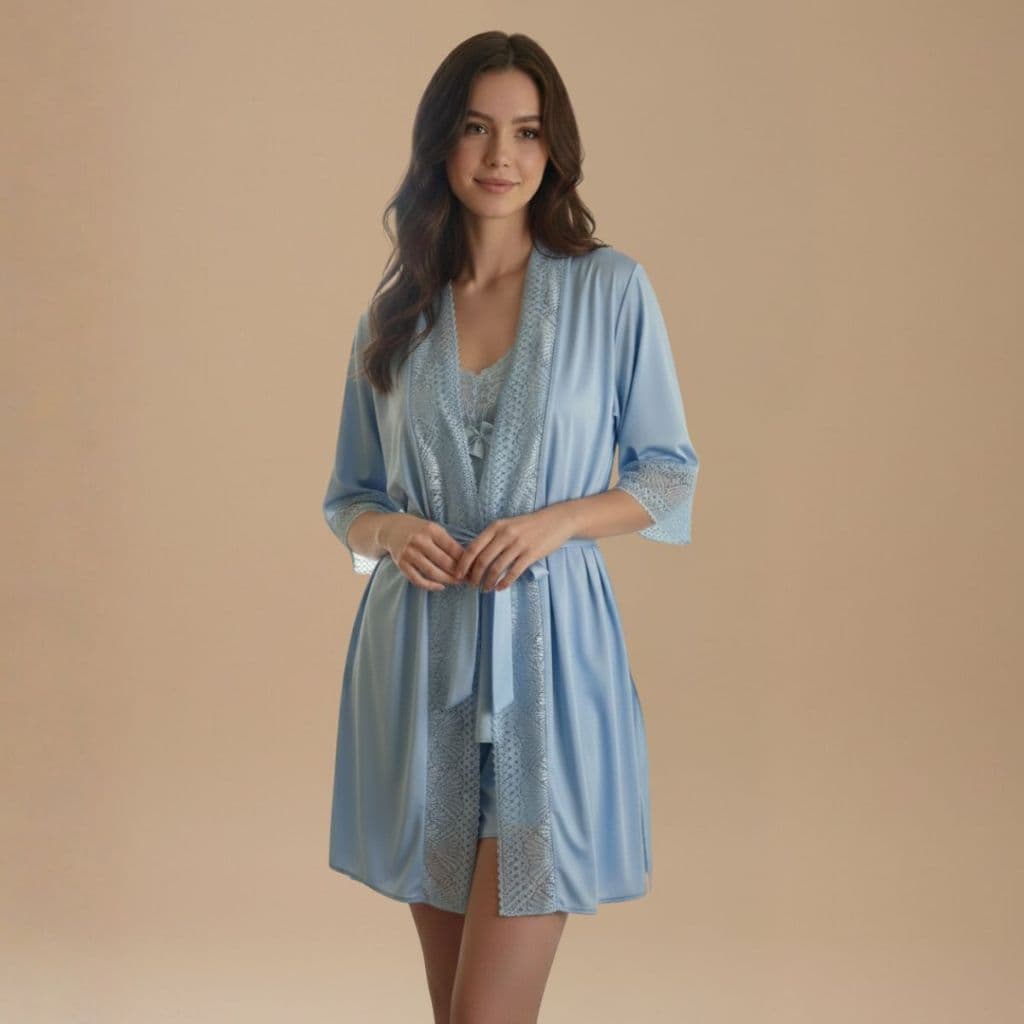 Robe Luxo Romantic e Renda Roupão Confortável linha Noite Noiva e Maternidade