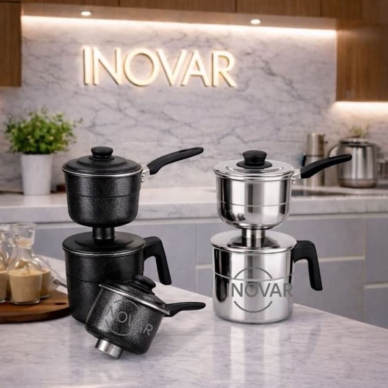 Cuscuzeira a Vapor - Prático e Durável Com 1 e 2 Cumbucas