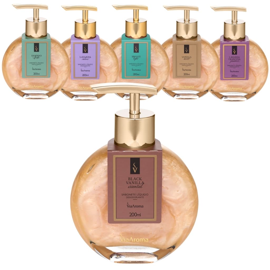Sabonete Liquido Via Aroma 200ml Sabonete Liquido Perfumado para as Mãos