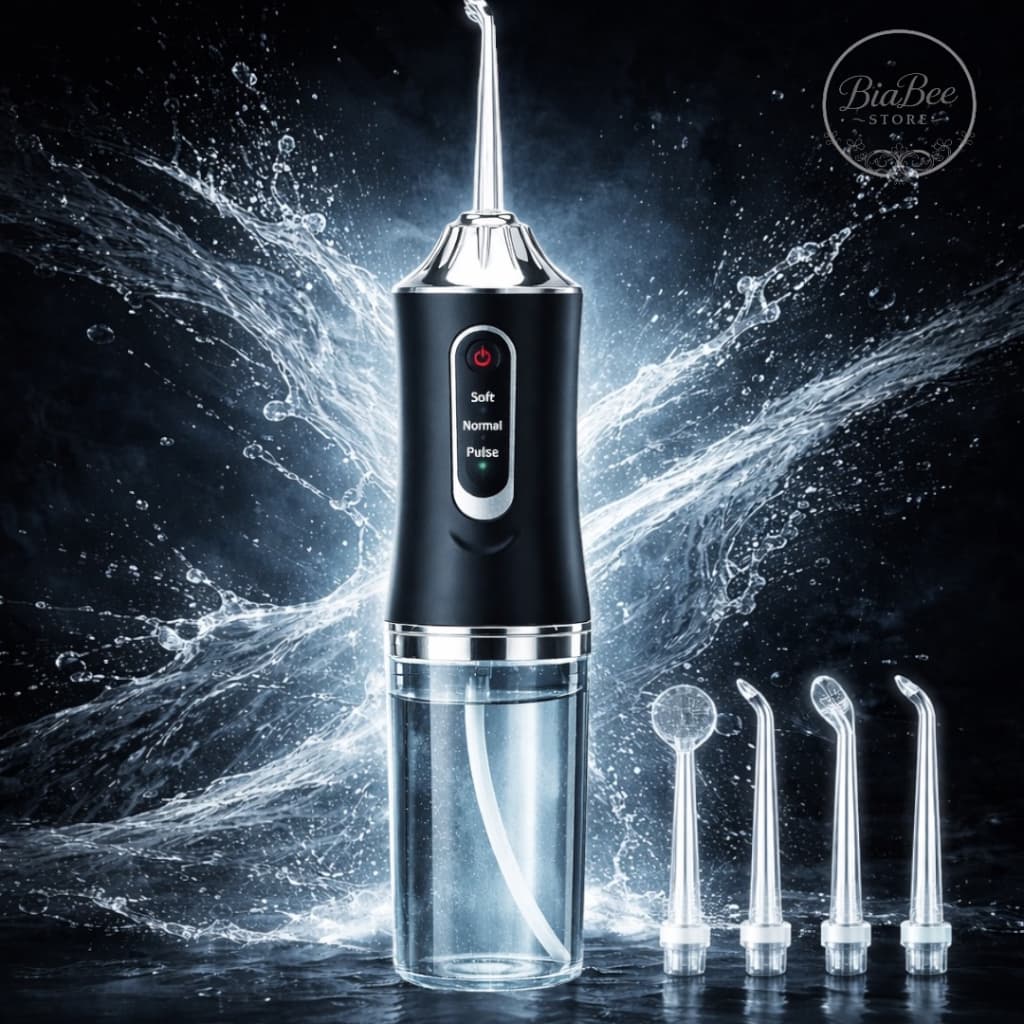 Irrigador Bucal Recarregável USB | Jato de Água para Dentes e Gengiva