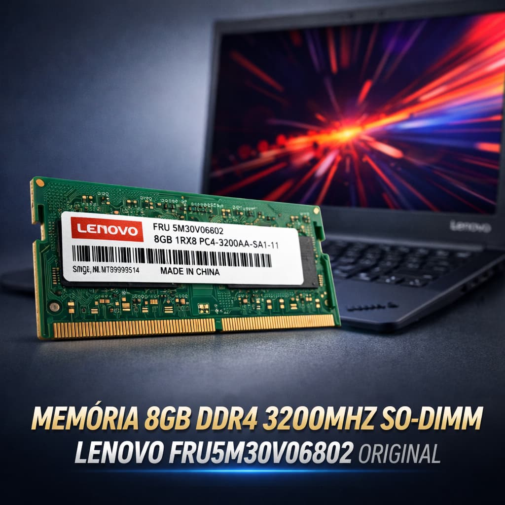 MEMÓRIA 8GB DDR4 3200MHz SO-DIMM LENOVO FRU5M30V06802 ORIGINAL