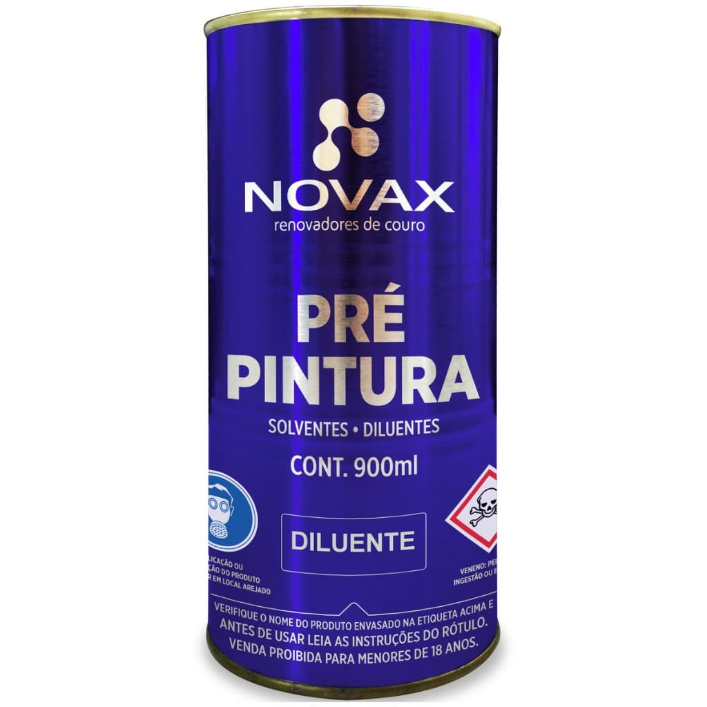 Novax Pré Tintura Diluente 900ml - melhora fluidez da tinta para pistola de ar