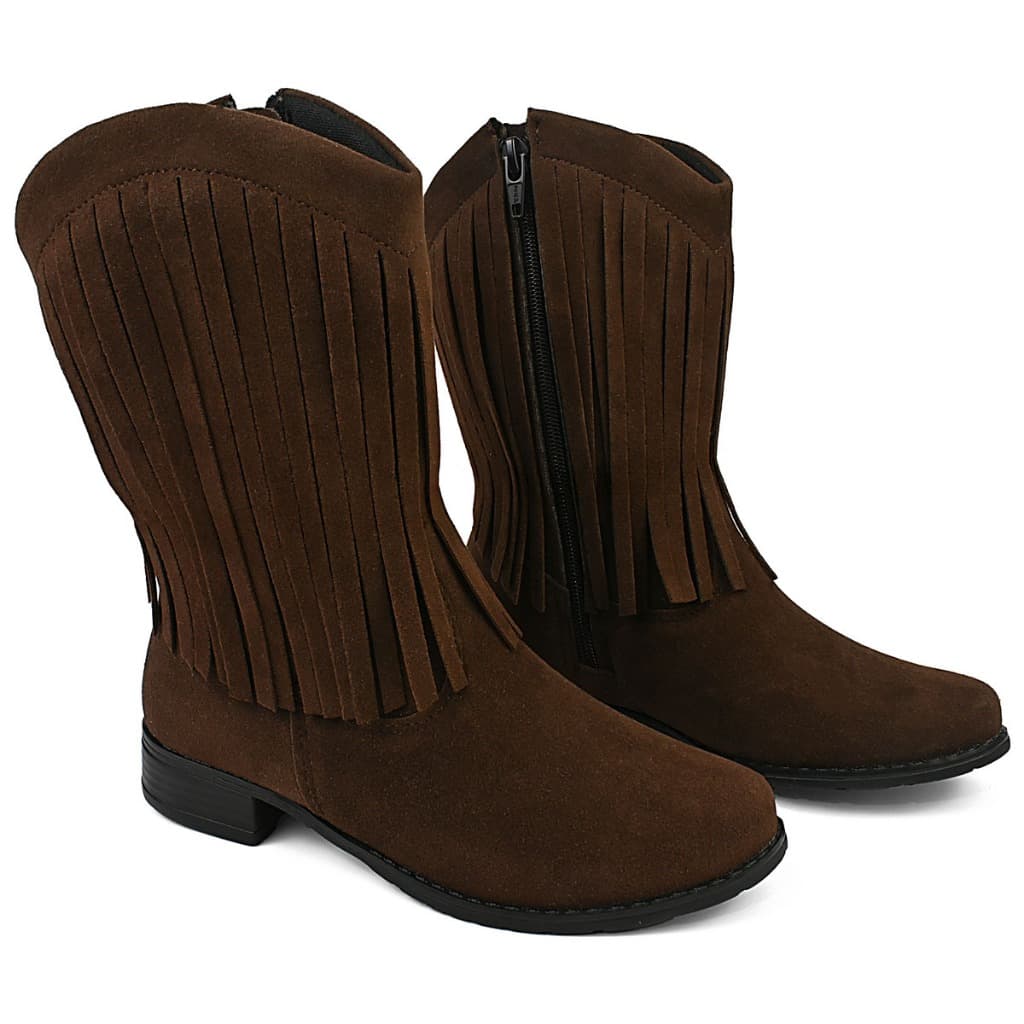 Bota Texana Feminina Infantil Moda Country com Zipper Lateral Confortável