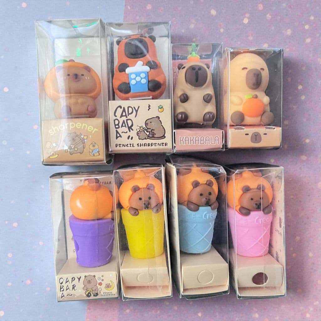 Apontador de Lapís Modelo Capivara - Papelaria Fofa - Kawaiii- Material Escolar