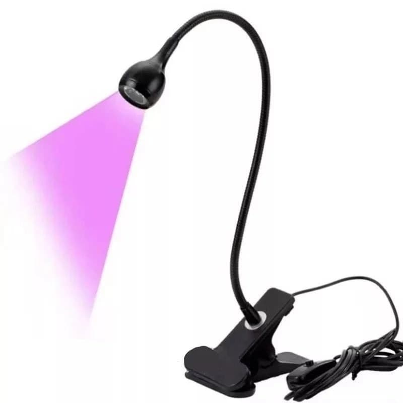Luminária LED para Manicure USB UV Ultravioleta De Mesa Com Garra Presilha Galaxy Fixação em Qualquer Superfície