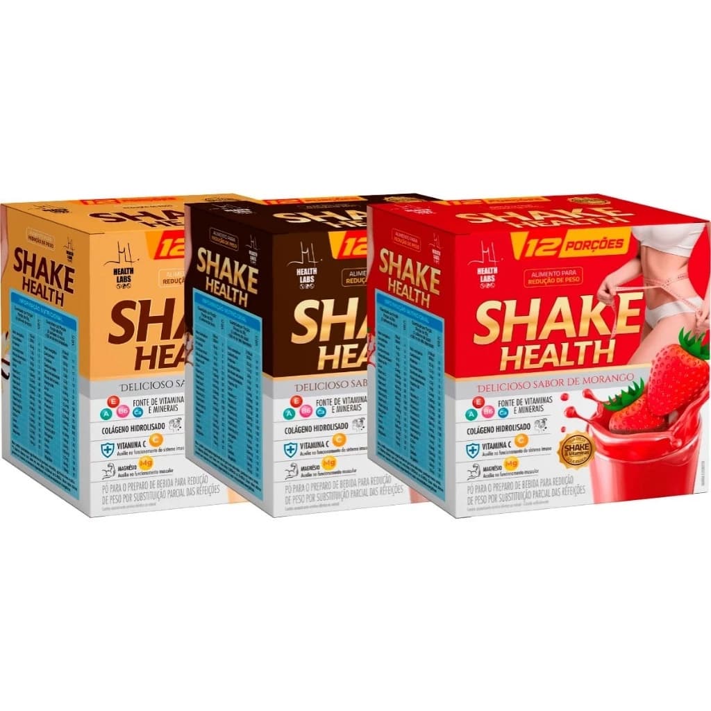 Kit 3x Shake Substituto de Refeições - 3 Unid x 240g Cada (Total 720g ) - Health Labs