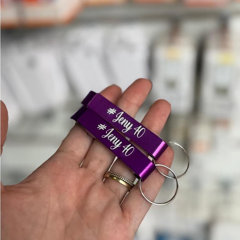 kit 100 chaveiros inox personalizados a laser com sua logo ou nome