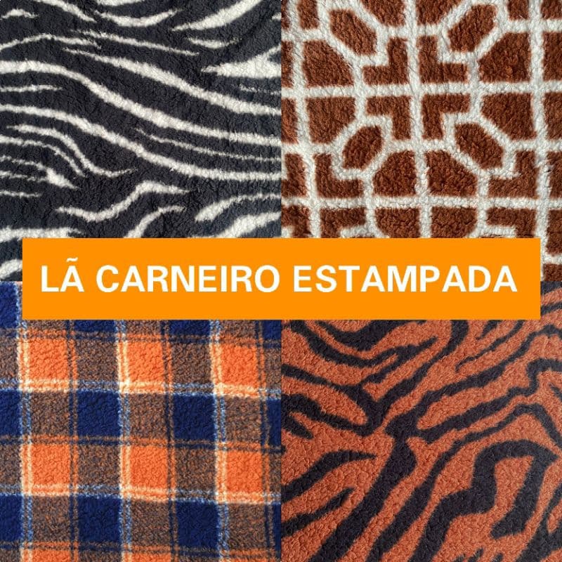 1 METRO DO TECIDO LÃ CARNEIRO ESTAMPADA