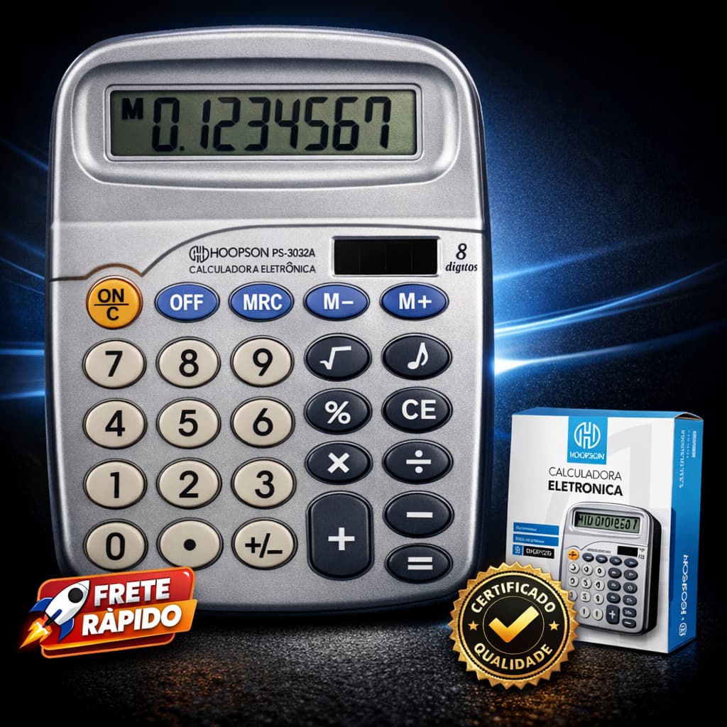 Calculadora de mesa 8 Dígitos com Teclas Grandes e Visor Amplo para Uso Escolar e Escritório