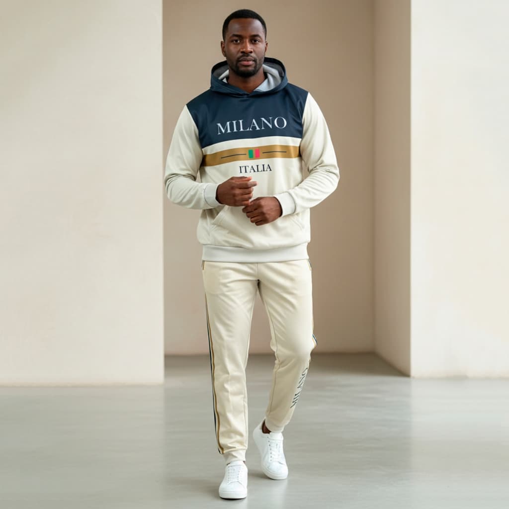 Conjunto Moletom Masculino Blusa De Frio Capuz Canguru Calça Abrigo Esportivo Casual Abrigo Agasalho