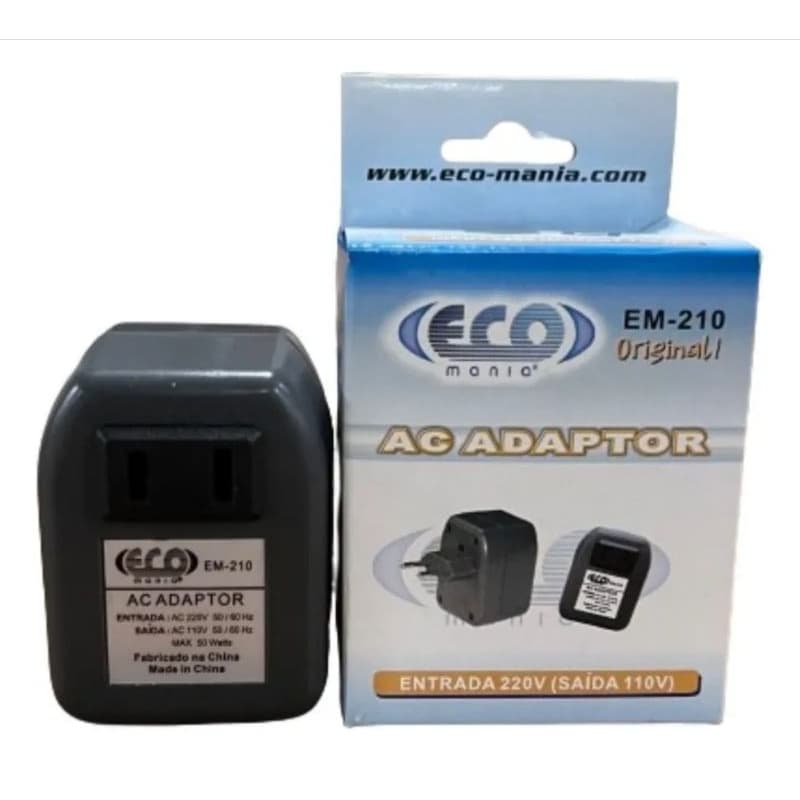 Mini transformador 220V x 110V p/ aparelhos de baixa potência consoles e videogames