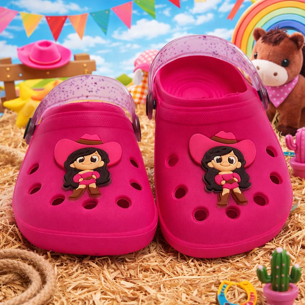 Babuche Infantil Menina Ana Castela Turma Da Boiadeirinha Meigo Confortável Leve Delicada Promoção
