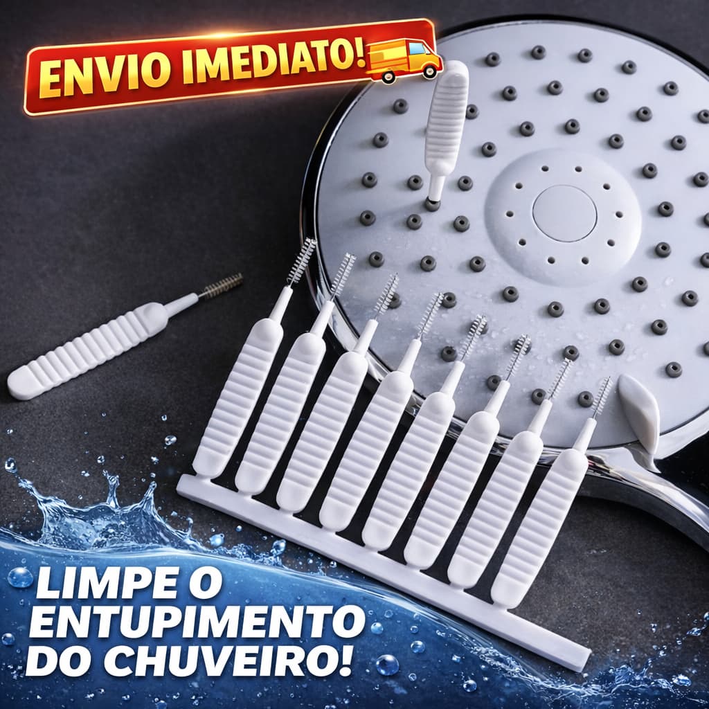 Kit 10, 20 e 30 Escova Desentope Chuveiro Mini Limpador Celular Multifuncional