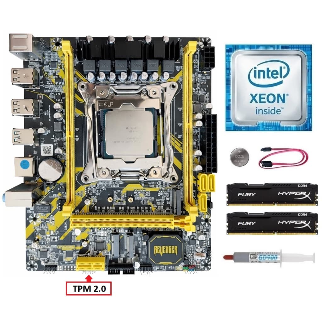 Kit Gamer X99 Xeon E5 2680 v4/ 8GB-16GB-32GB DDR4/ Pilha + Pasta