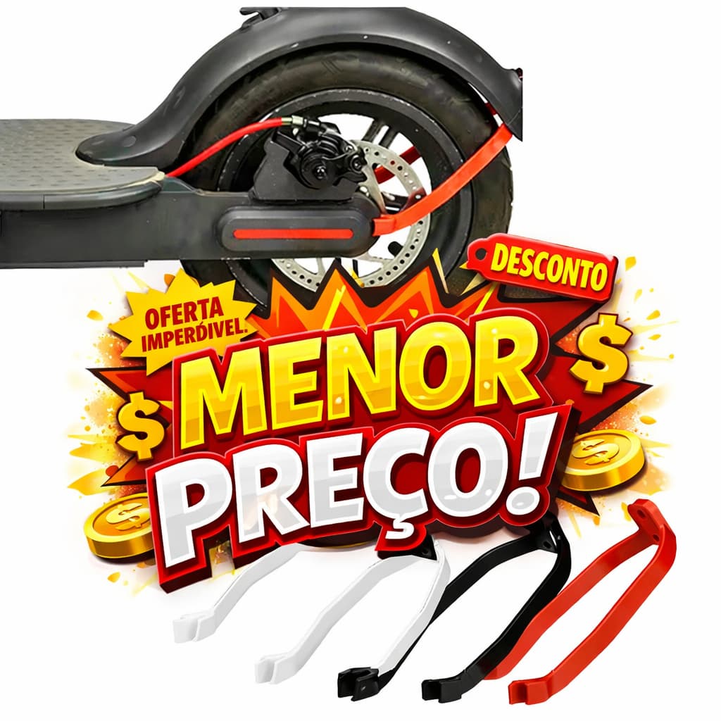 Suporte Paralama Traseiro Patinete Eletrico + 2 Parafusos