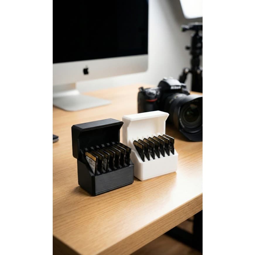 Porta Cartão SD 7 Slots Organizador Pocket Case Estojo 3D Foto