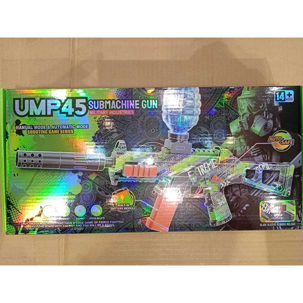 Arma de gel Automática Lança Dispara Bolinha Recarregável ump