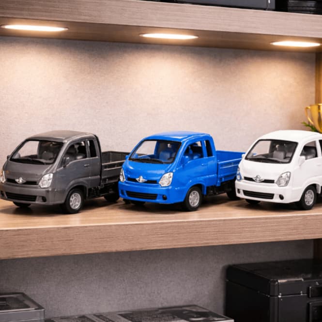 Carrinho Miniatura Kia Bongo de Ferro Utilitário Colecionador Detalhista Caminhão