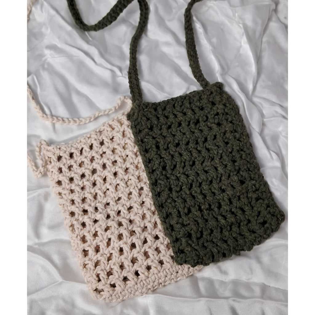 BOLSINHA PARA CARREGAR O CELULAR CROCHE VAZADO