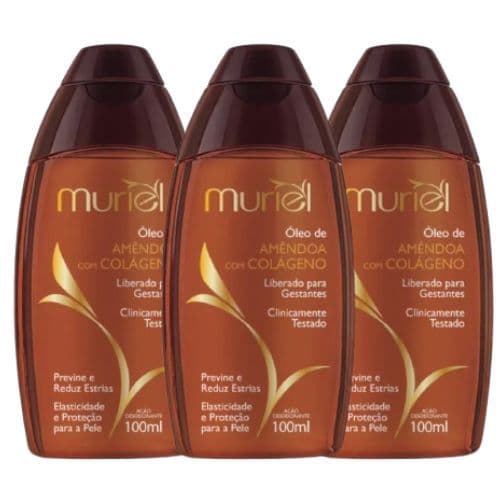 Kit 3 und Óleo Corporal Muriel Amêndoa com Colágeno 100ml
