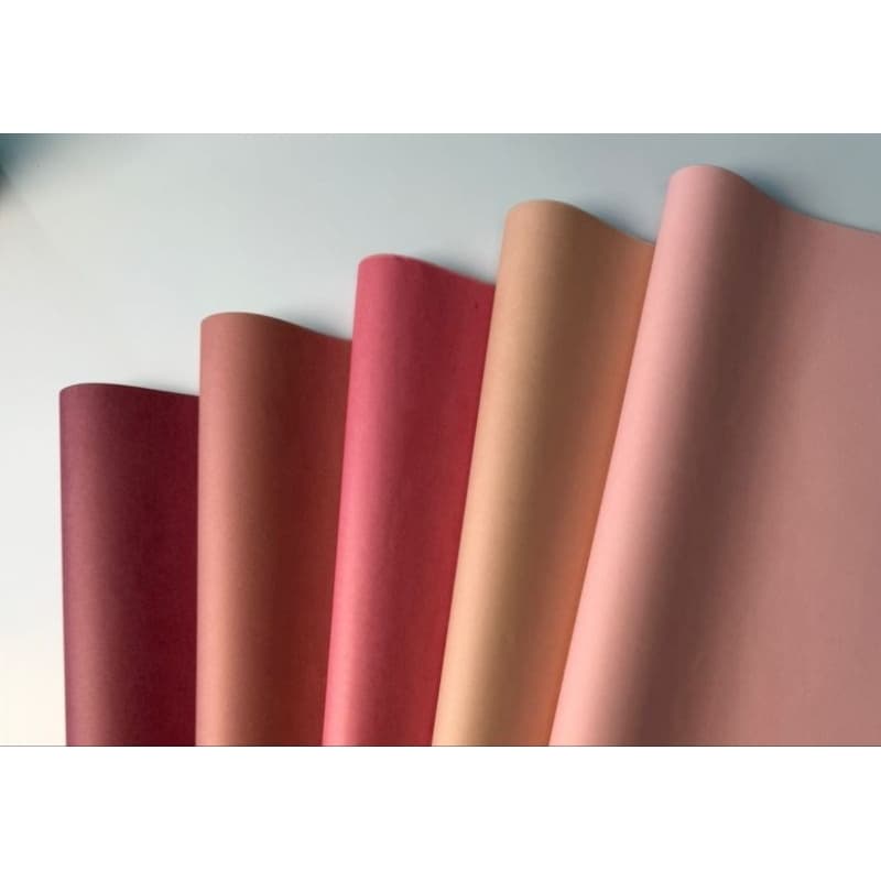 Papel de Seda 5 Tons Degrade Goiaba ,100 Folhas,Sendo 20 folhas de Cada Cor,Embalagem,Papel de Presente, Roco