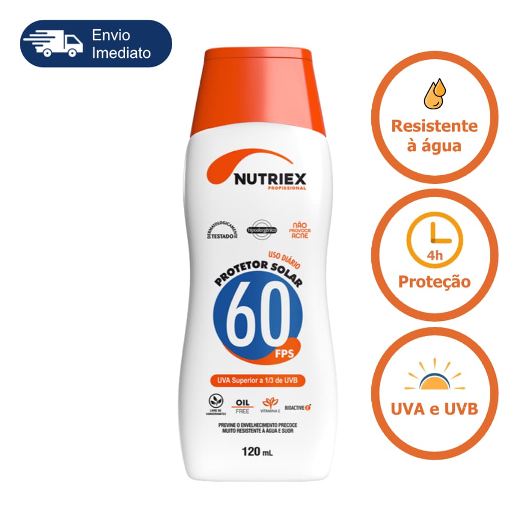 Protetor Solar Nutriex Profissional Fator 60 Fps Corporal Facial Trabalho Verão Bloqueador Sol