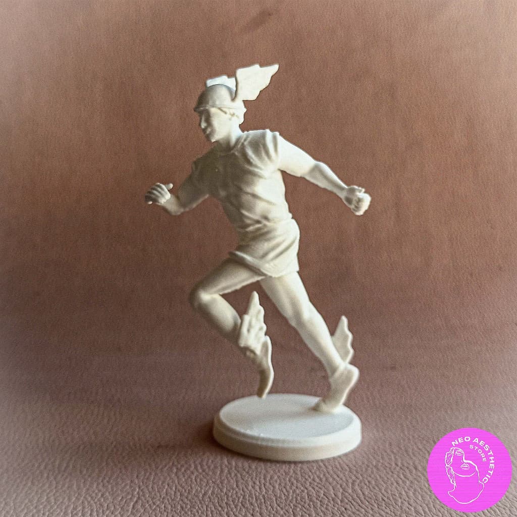 Estátua Escultura Deus Herm3s Mercúrio - Colecionável - 12 cm x 6,9 cm x 4,8 cm - Grega - Romana