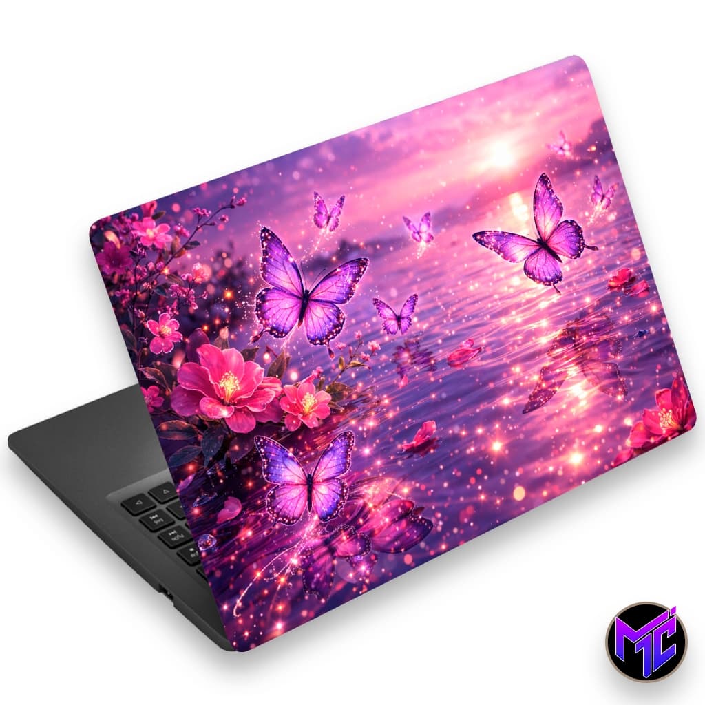 Skin Adesivo para Notebook ( parte externa ) Borboletas