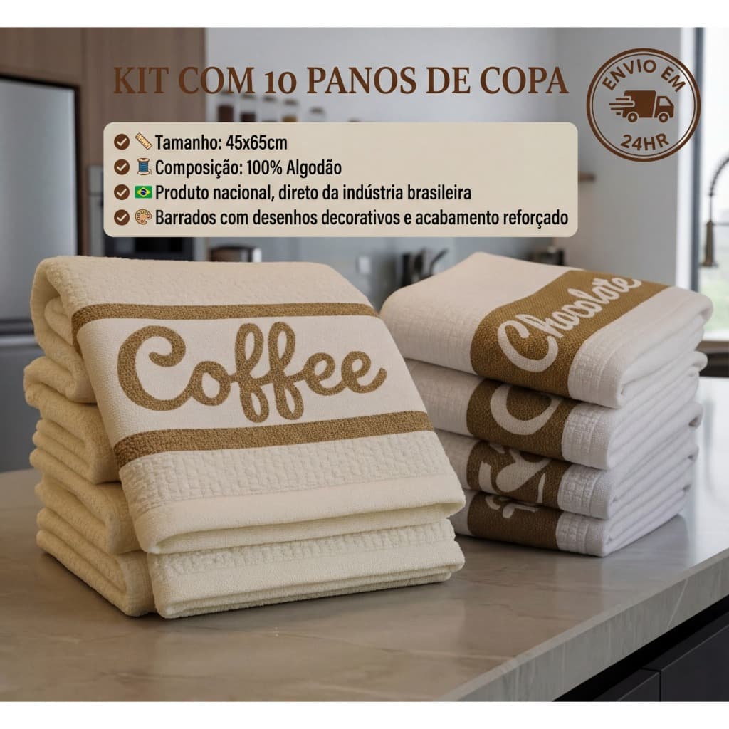 Kit 5 Pano De Copa Jacquard Premium 100% Algodão 45x65cm Cozinha