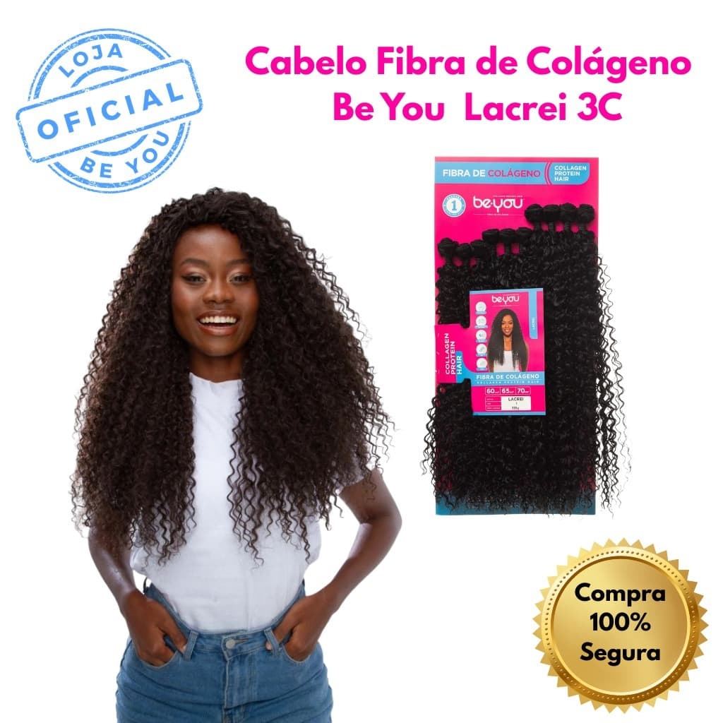 Cabelo Cacheado 3C Fibra de Colágeno 320g 10 Telas Lacrei Be You