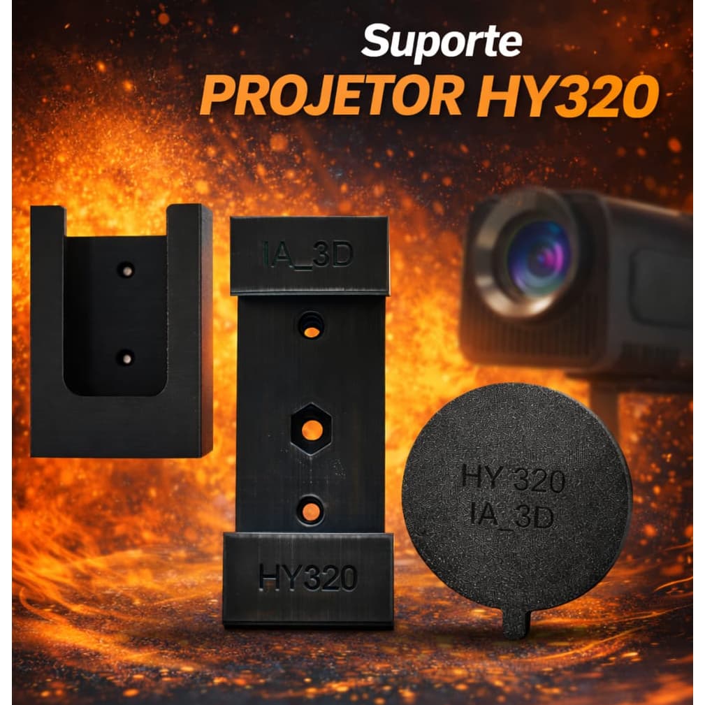 Suporte Projetor HY320 Kit, teto, parede, tripé, Sup. Projetor + Protetor de Lente + Sup. Controle