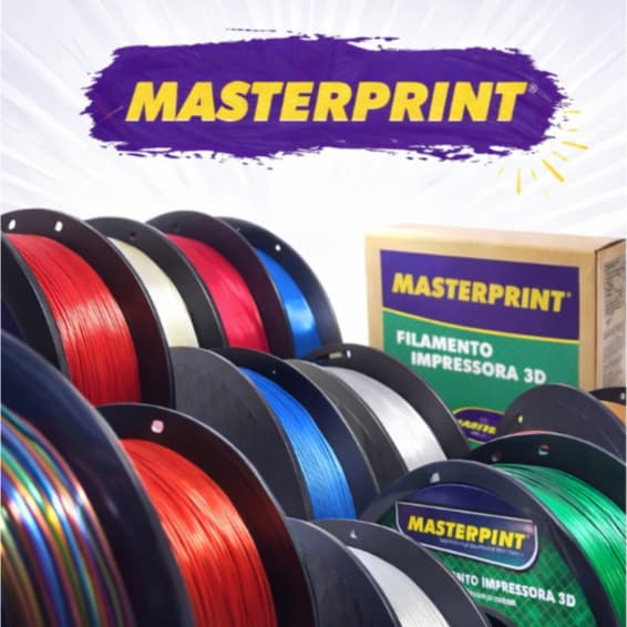 Filamento 3D MasterPrint Premium 1Kg 1,75mm Alta Qualidade Impressora 3D Várias Cores Rolo