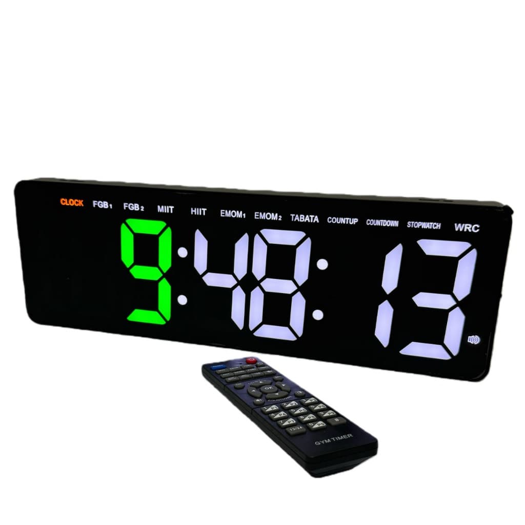 Cronômetro Relógio De Parede Multifuncional Com Controle Tabata FGB HIIT EMOM