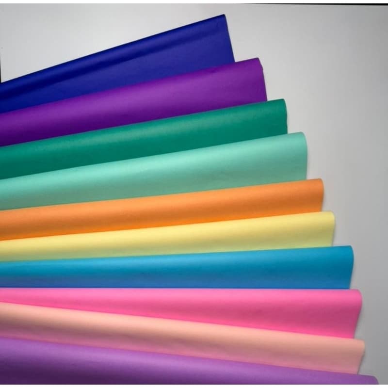 Papel de Seda Mix Candy - 10 Cores - 100 Folhas,10 Folhas de Cada Cor - Embalagem, Embrulhos, Rococó e Pipas