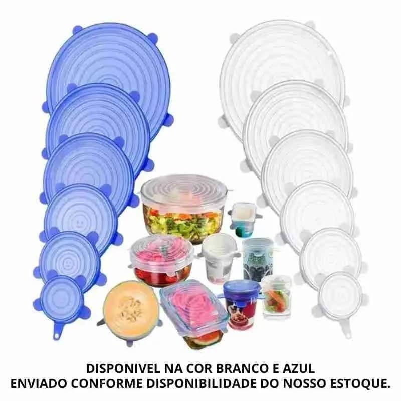 Tampas de Silicone Universal Transparente Sem BPA