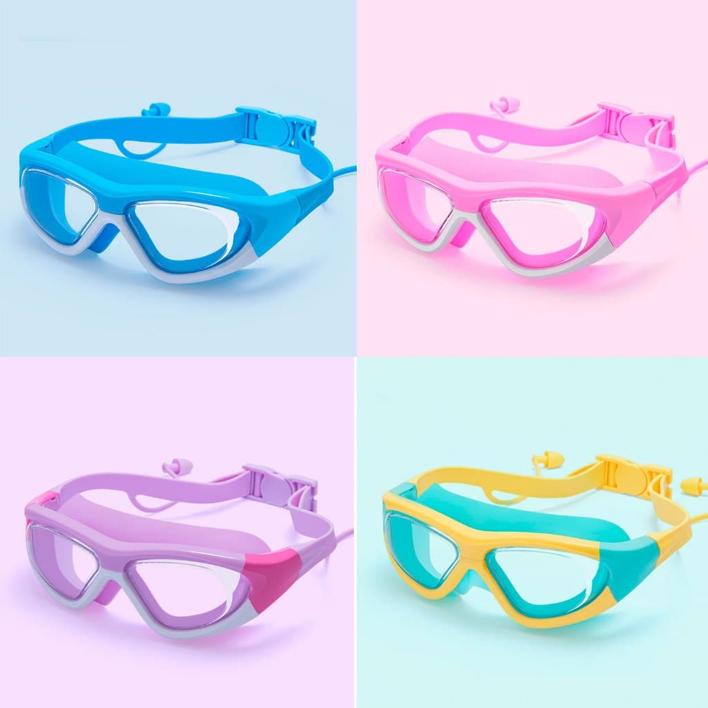 Óculos de Natação Infantil com Protetor de Ouvido para Crianças