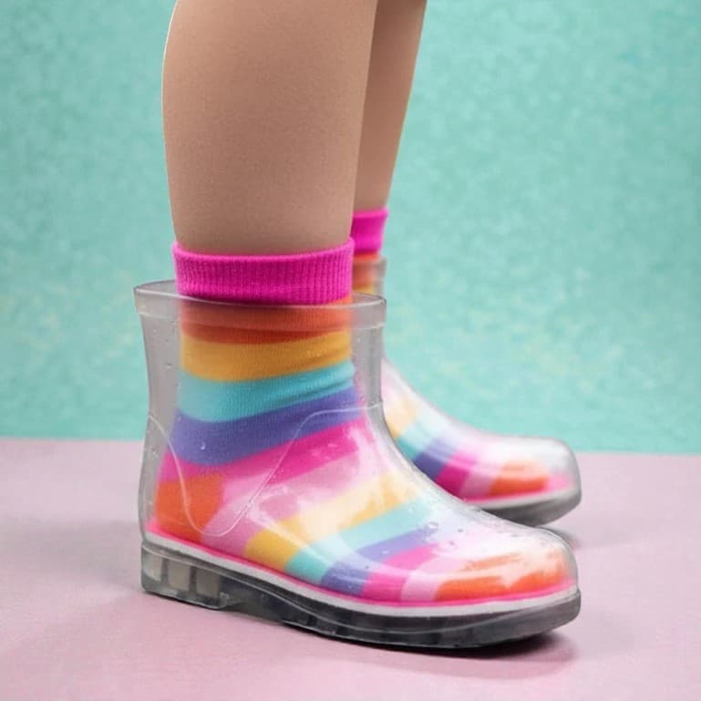Galocha Infantil Unissex Várias Cores E Transparente Cano Curto Impermeável 19 ao 30 Promoção