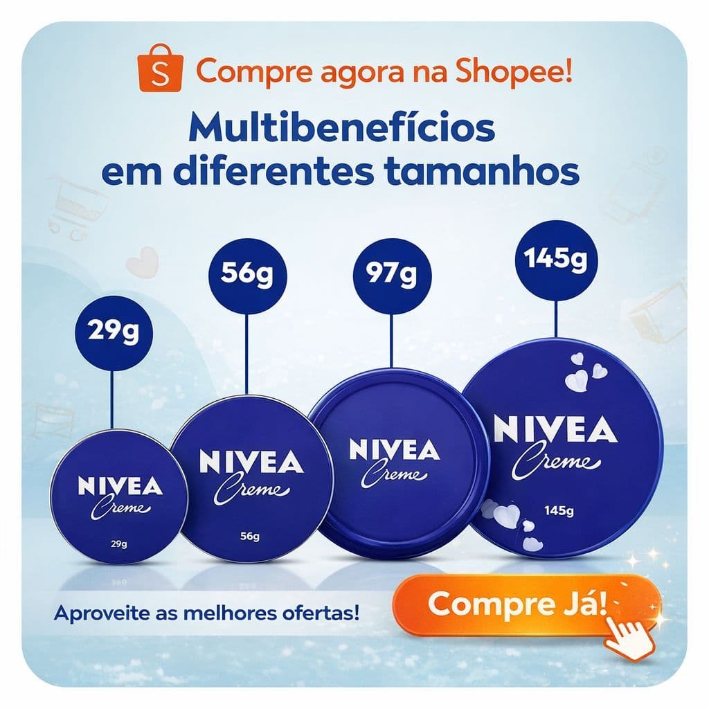 Creme Nivea Hidratante  400 ML 150 ml 60ml e 30ml Lata