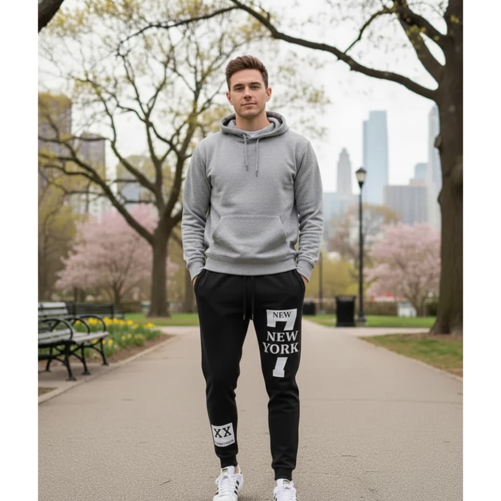 Calça Moletom Slim Jogger New York Inverno Original