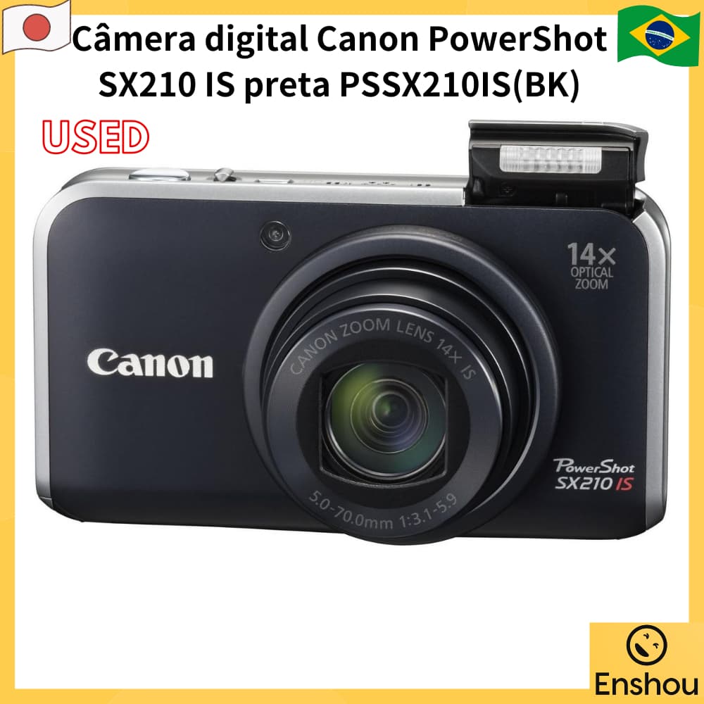 [USED ITEMS]Do Japão [USADO] Câmera digital Canon PowerShot SX210 IS Preta PSSX210IS (BK)