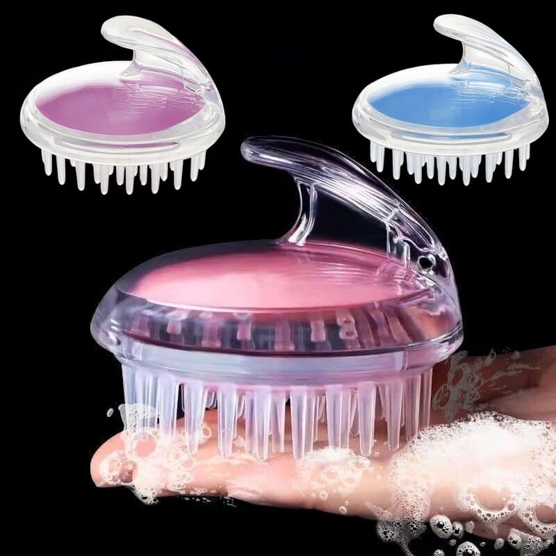 Mini Escova De Silicone Lavagens Couro Cabeludo Escova Massageadora Capilar para Lavar os Cabelos de Silicone Transparen