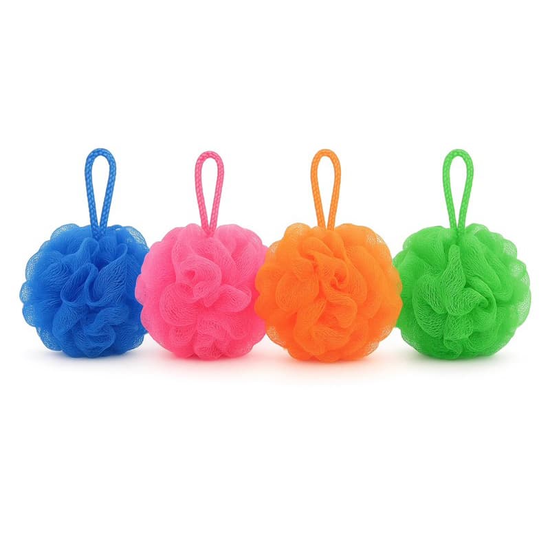 Esponja de Nylon Macia Fofinha em Flor Colorida para Banho Alta Espuma Delicada Corpo Limpeza Suave para uso diários