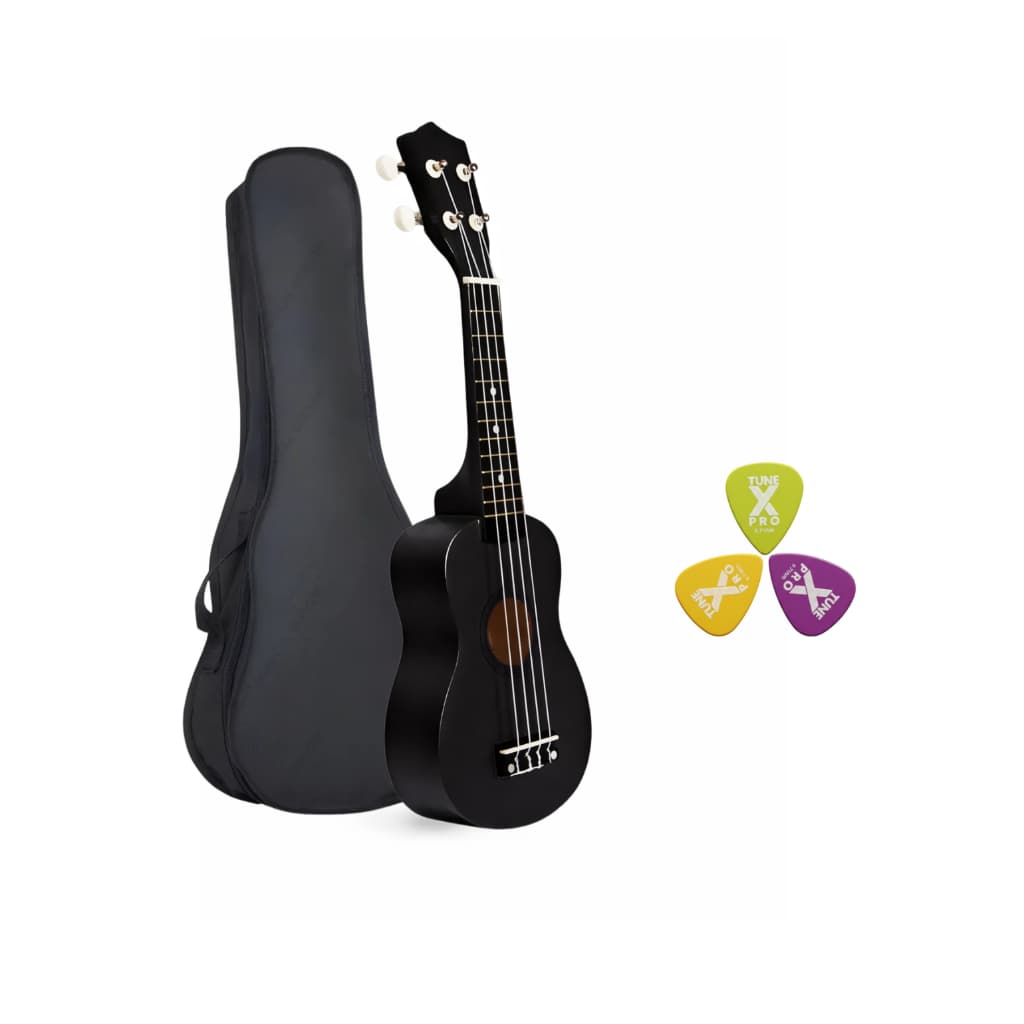 Kit Ukulele Soprano Alpha Ambidestro Infantil Iniciante com Bag Palheta