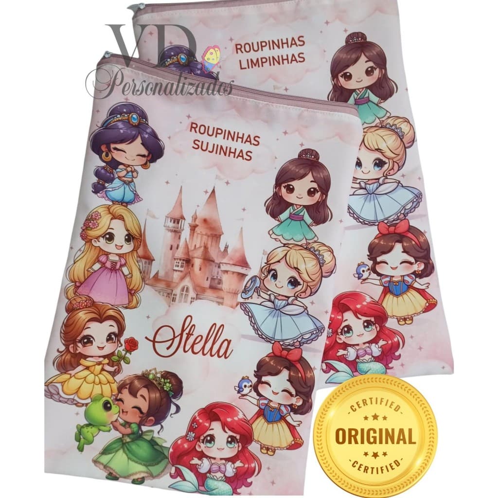 KIT  COM 2 SAQUINHOS (SUJINHA E LIMPINHAS ) CRECHE ESCOLA BEBÊ INFANTIL