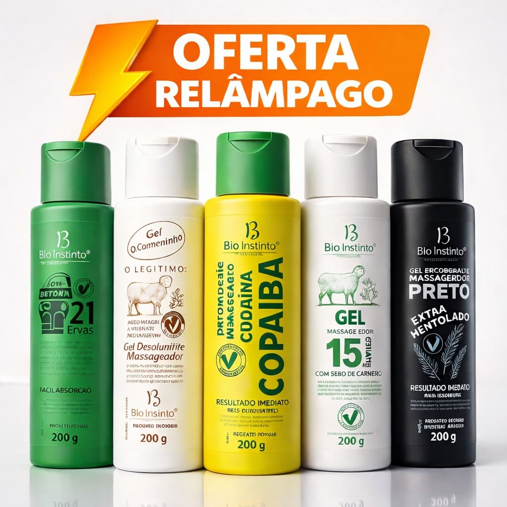 🔥 KIT 5 GÉIS MASSAGEADORES 200ml