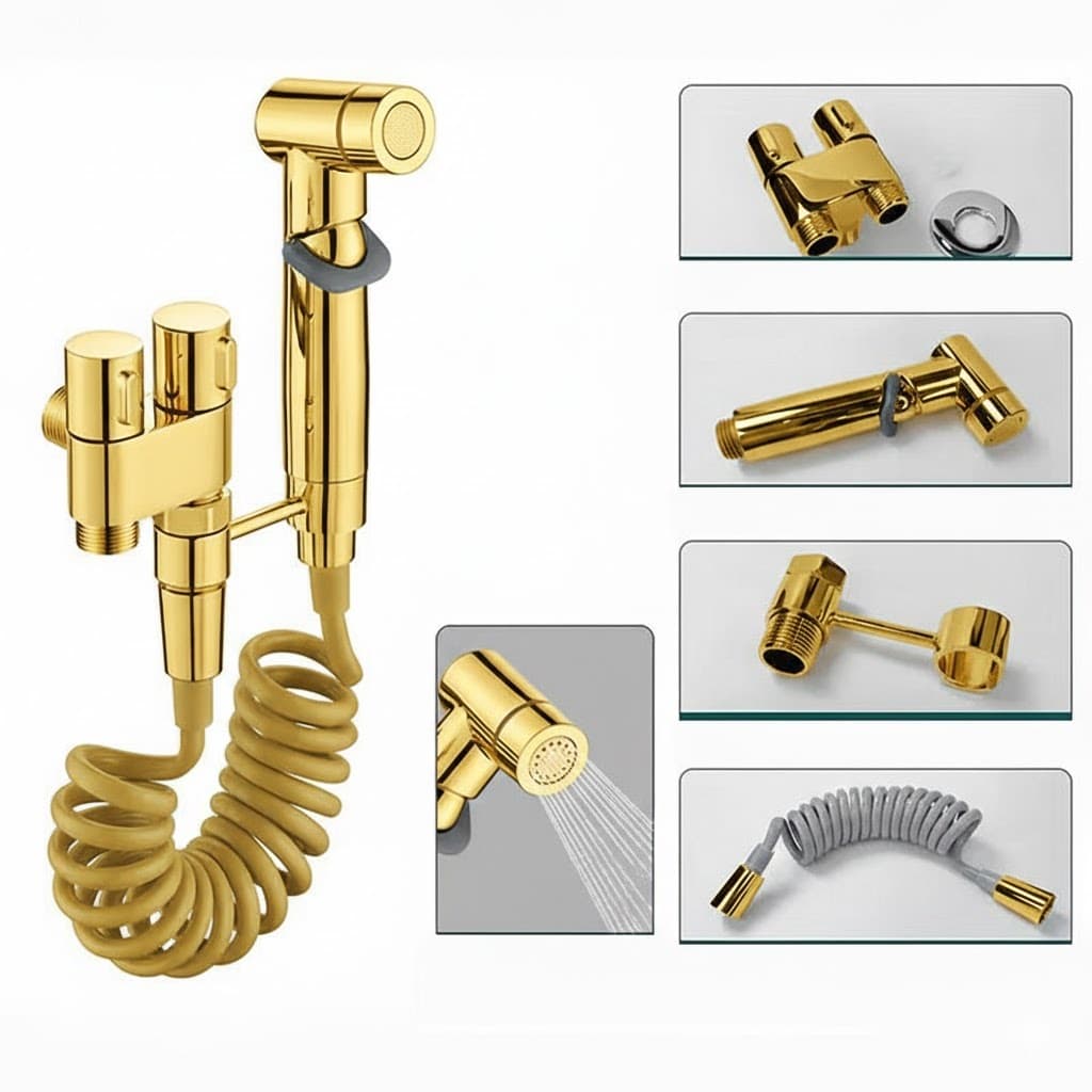 Ducha Higiênica Cromada com Registro Duplo | Kit Completo para Banheiro| Fácil Instalação