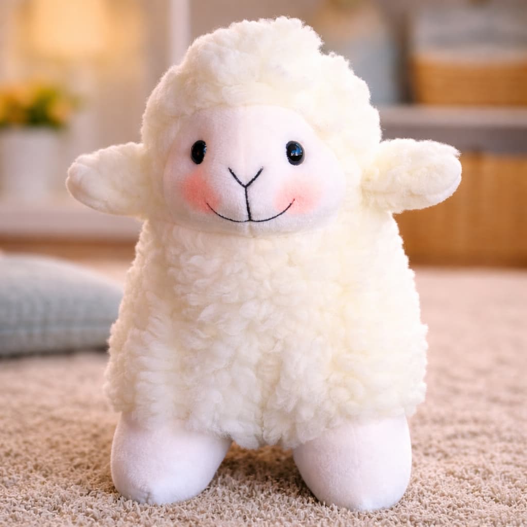 Cordeiro De Pelúcia Para Presente 20cm Decoração Brinquedo Coleção Fazendinha Nicho Baby Lançamento