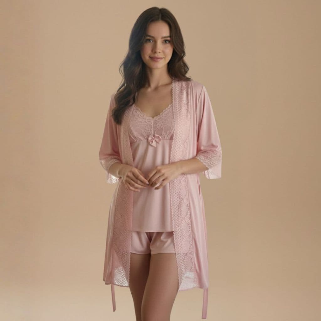 Robe Luxo Romantic e Renda Roupão Confortável linha Noite Noiva e Maternidade