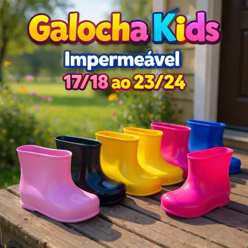 Bota Galocha Infantil Criança baby Bebê pronta Entrega bota de chuva Frio REF.10